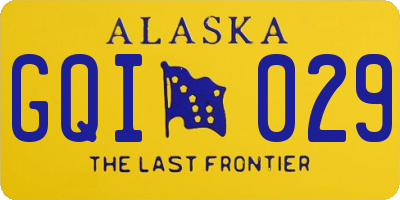 AK license plate GQI029