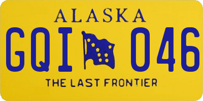 AK license plate GQI046