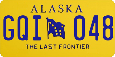 AK license plate GQI048