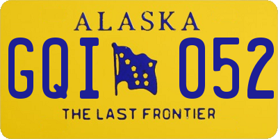AK license plate GQI052