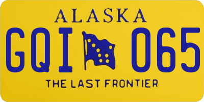 AK license plate GQI065
