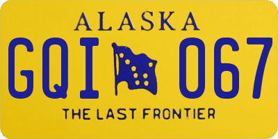 AK license plate GQI067