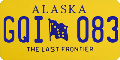 AK license plate GQI083