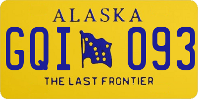 AK license plate GQI093