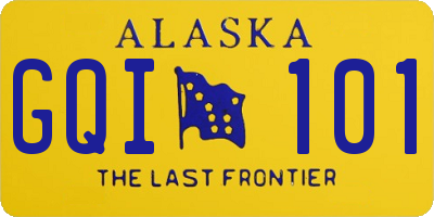 AK license plate GQI101