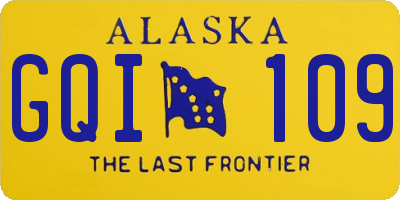 AK license plate GQI109