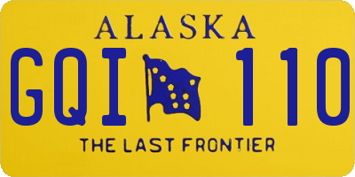 AK license plate GQI110