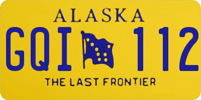 AK license plate GQI112