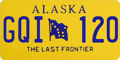 AK license plate GQI120