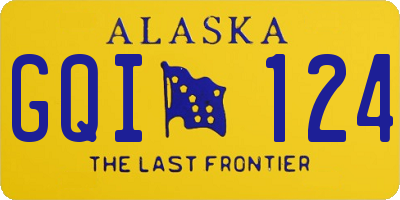 AK license plate GQI124
