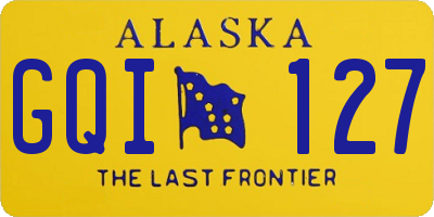 AK license plate GQI127