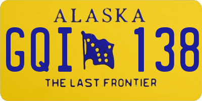 AK license plate GQI138