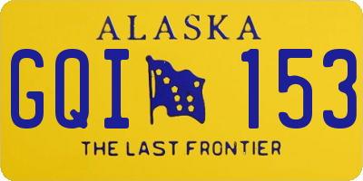 AK license plate GQI153