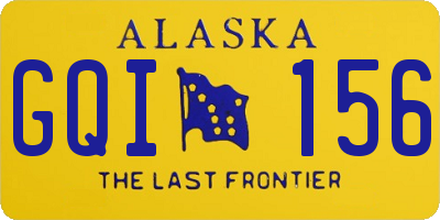 AK license plate GQI156