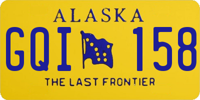 AK license plate GQI158