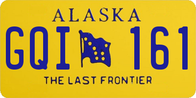 AK license plate GQI161