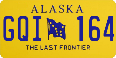 AK license plate GQI164