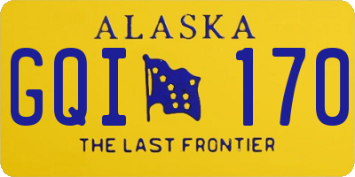 AK license plate GQI170