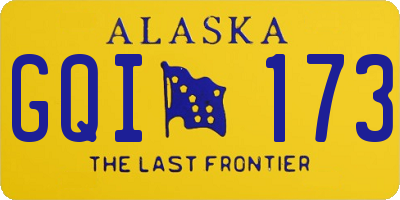 AK license plate GQI173