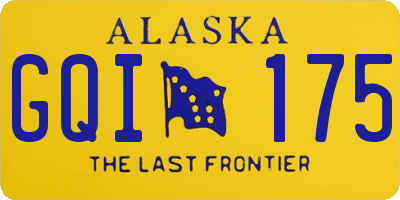 AK license plate GQI175