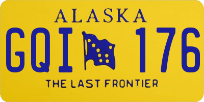AK license plate GQI176