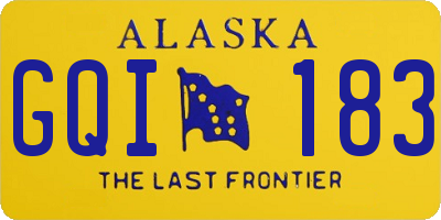 AK license plate GQI183