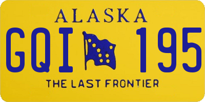 AK license plate GQI195