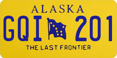 AK license plate GQI201