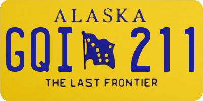 AK license plate GQI211
