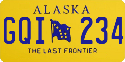 AK license plate GQI234