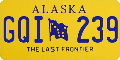 AK license plate GQI239