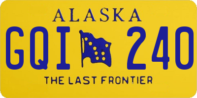 AK license plate GQI240