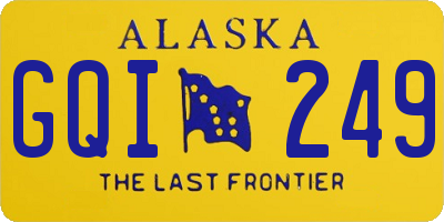 AK license plate GQI249