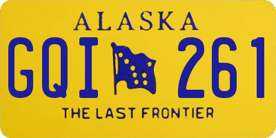 AK license plate GQI261