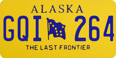 AK license plate GQI264