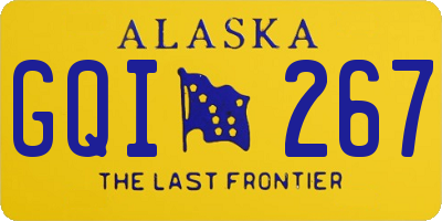 AK license plate GQI267