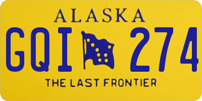 AK license plate GQI274
