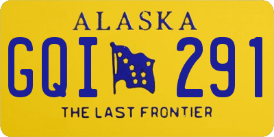 AK license plate GQI291