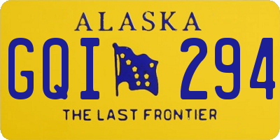 AK license plate GQI294
