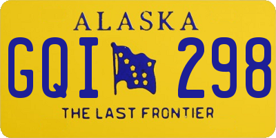 AK license plate GQI298