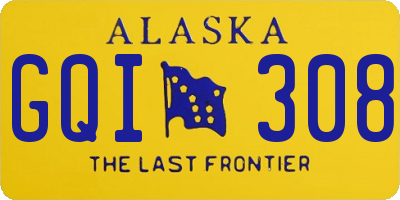 AK license plate GQI308