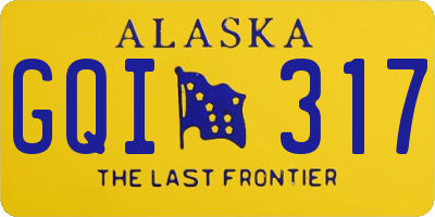 AK license plate GQI317