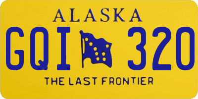 AK license plate GQI320
