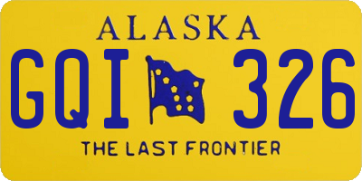 AK license plate GQI326