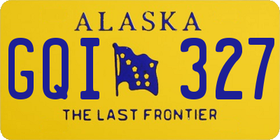 AK license plate GQI327