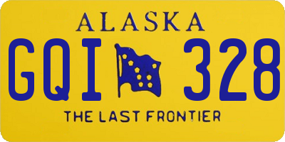AK license plate GQI328