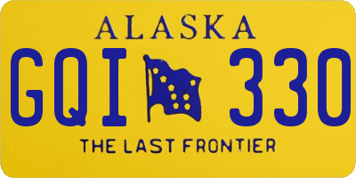 AK license plate GQI330