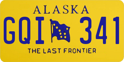 AK license plate GQI341