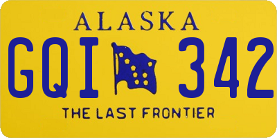 AK license plate GQI342