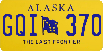 AK license plate GQI370